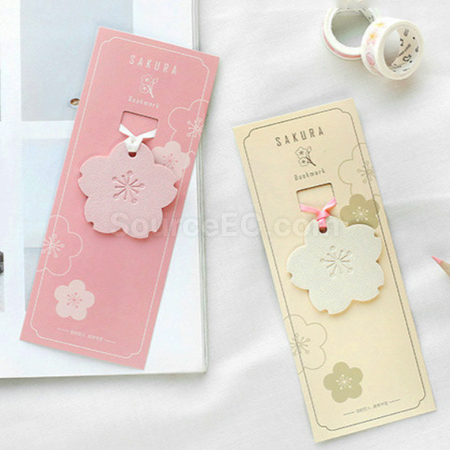 禮品訂造PU櫻花書籤紀念品