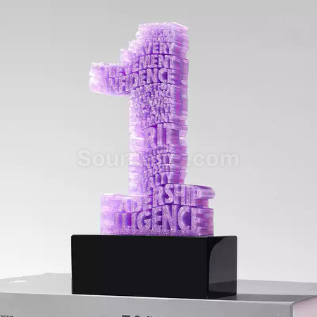 禮品訂造3D數字獎座紀念品