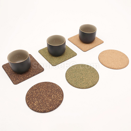禮品訂造茶葉渣軟木杯墊紀念品