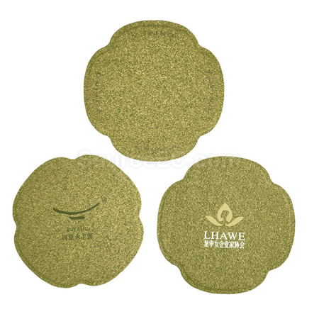 禮品訂造茶葉渣軟木杯墊紀念品