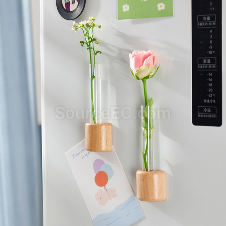 禮品訂造磁吸冰箱貼水耕小花瓶紀念品