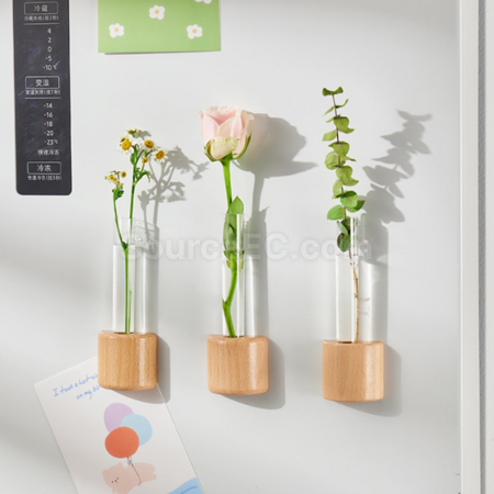 禮品訂造磁吸冰箱貼水耕小花瓶紀念品