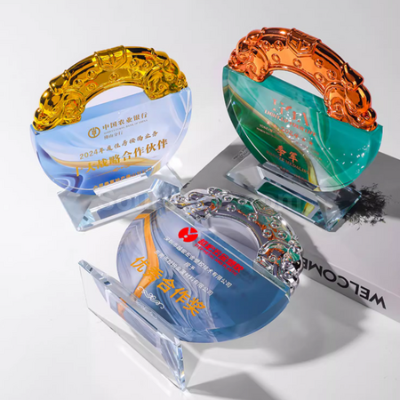 禮品訂造琉璃水晶獎座紀念品