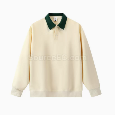 禮品訂造拼色polo長袖紀念品