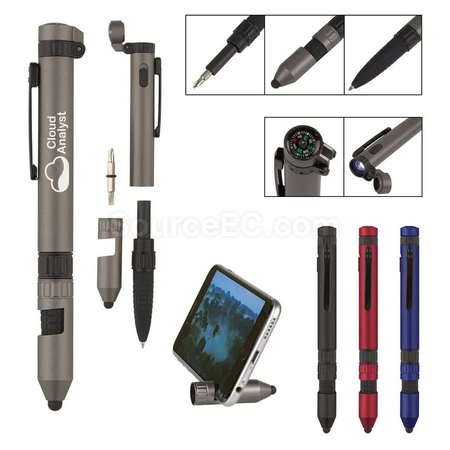禮品訂造指南針6合1工具筆	紀念品