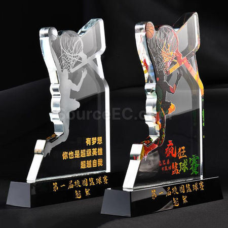 禮品訂造籃球水晶座紀念品