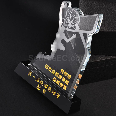 禮品訂造籃球水晶座紀念品