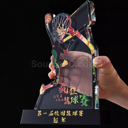 禮品訂造籃球水晶座紀念品