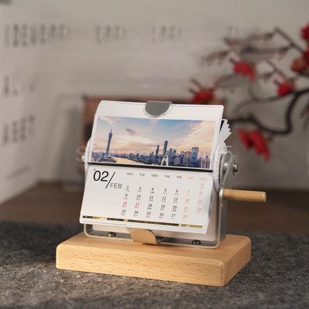 禮品訂造手搖動態翻頁臺歷/相冊紀念品