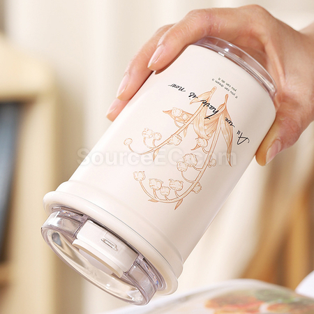 禮品訂造不銹鋼雙飲咖啡杯紀念品