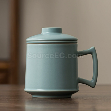 禮品訂造陶瓷可過濾泡茶杯紀念品