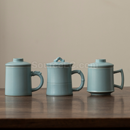 禮品訂造陶瓷可過濾泡茶杯紀念品