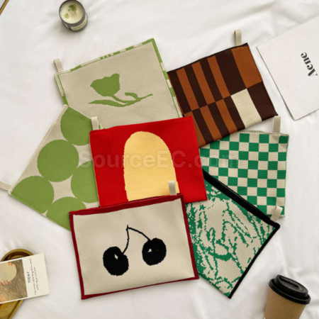 禮品訂造針織紙巾袋紀念品
