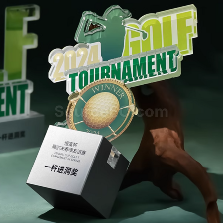 禮品訂造高爾夫亞克力獎座紀念品