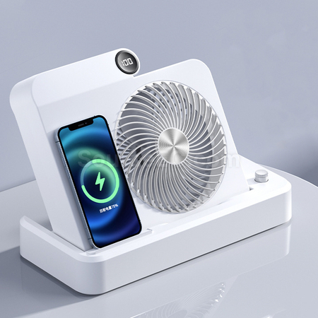 禮品訂造無線充電臺式風扇紀念品