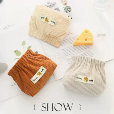 禮品訂造燈芯絨自動閉合可擕式收納包紀念品
