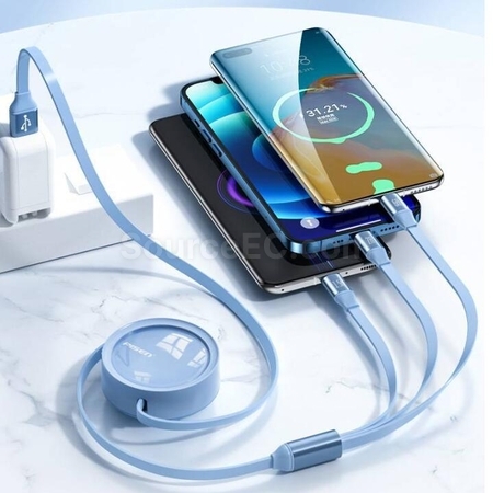 禮品訂造三合一伸縮快充充電線紀念品