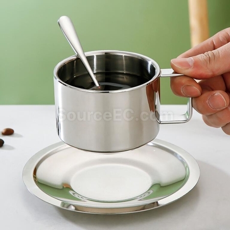 禮品訂造雙層不鏽鋼咖啡杯紀念品