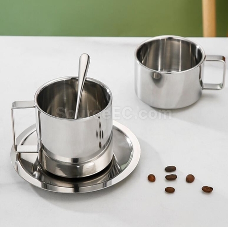 禮品訂造雙層不鏽鋼咖啡杯紀念品