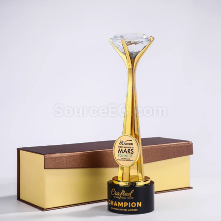 禮品訂造鑽石金屬獎杯紀念品