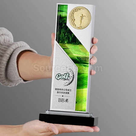 禮品訂造高爾夫金屬獎座紀念品