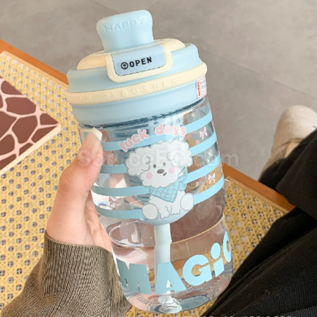 禮品訂造Tritan可愛吸管水樽紀念品