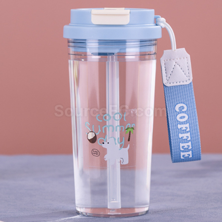 禮品訂造便攜隨行運動雙飲吸管杯紀念品