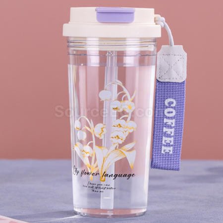 禮品訂造便攜隨行運動雙飲吸管杯紀念品