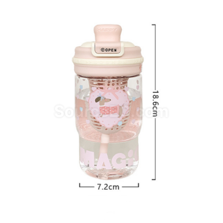 禮品訂造Tritan可愛吸管水樽紀念品