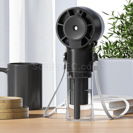 禮品訂造手持掛脖噴霧便攜高速USB風扇紀念品