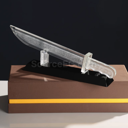 禮品訂造短劍水晶獎座紀念品