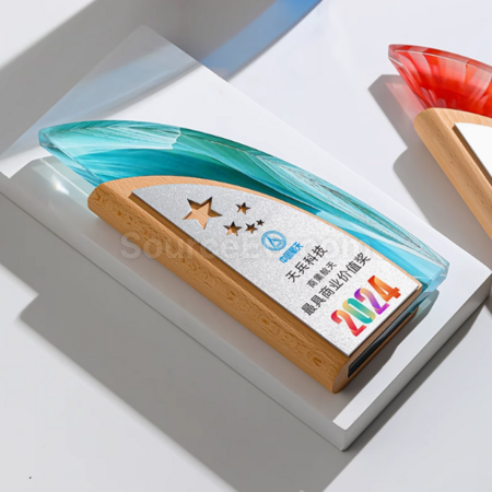 禮品訂造創意帆船水晶獎座紀念品