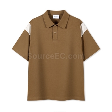 禮品訂造插肩撞色珠地網眼POLO衫紀念品