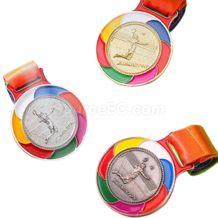 禮品訂造羽毛球金屬獎牌紀念品