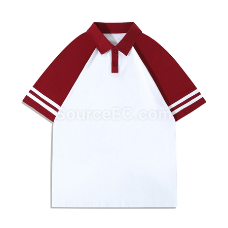 禮品訂造復古雙杠撞色polo衫紀念品