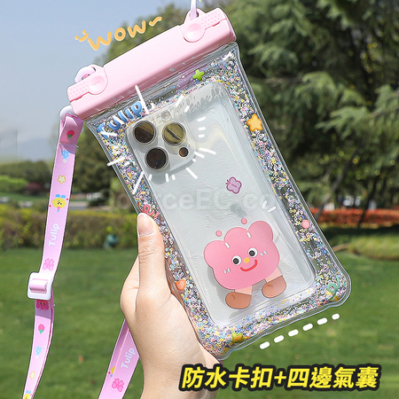 禮品訂造雙扣卡通氣囊手機防水袋紀念品