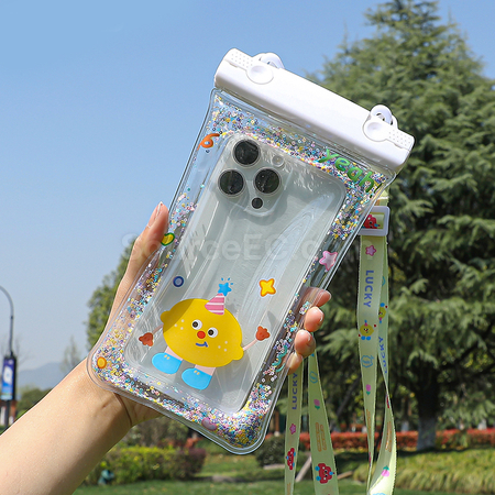 禮品訂造雙扣卡通氣囊手機防水袋紀念品
