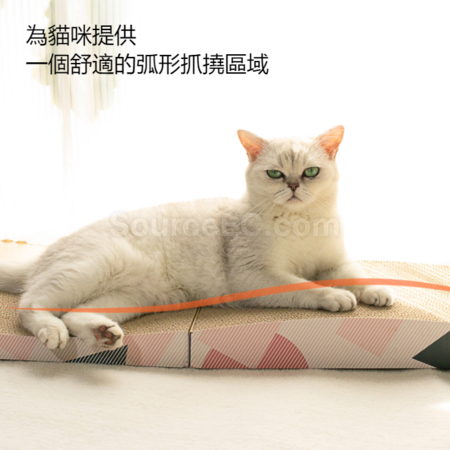 禮品訂造瓦楞紙摺疊加長貓抓板紀念品