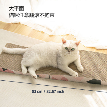 禮品訂造瓦楞紙摺疊加長貓抓板紀念品