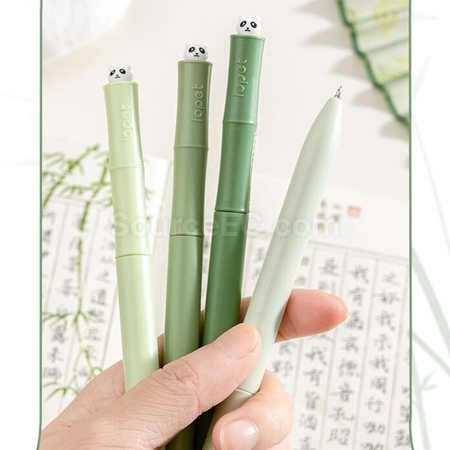 禮品訂造熊貓扭扭旋轉出芯中性筆紀念品