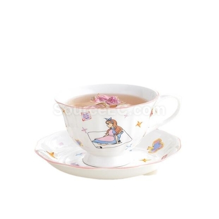 禮品訂造兔子杯愛麗絲咖啡杯套裝紀念品