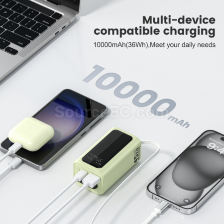 禮品訂造自帶線便攜移動電源紀念品