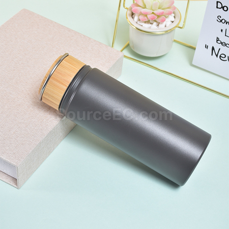 禮品訂造不銹鋼竹蓋提把保溫杯紀念品