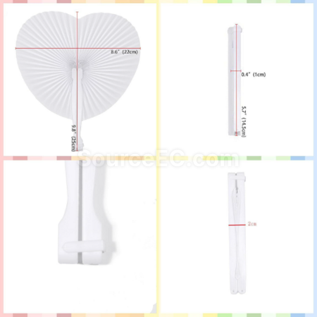 禮品訂造心形摺疊扇子紀念品