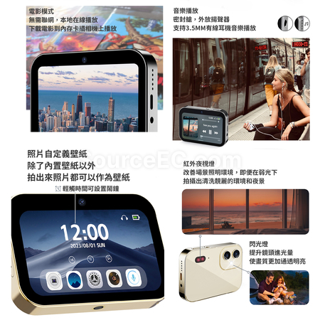 禮品訂造6400W像素CCD數碼音樂照相機紀念品