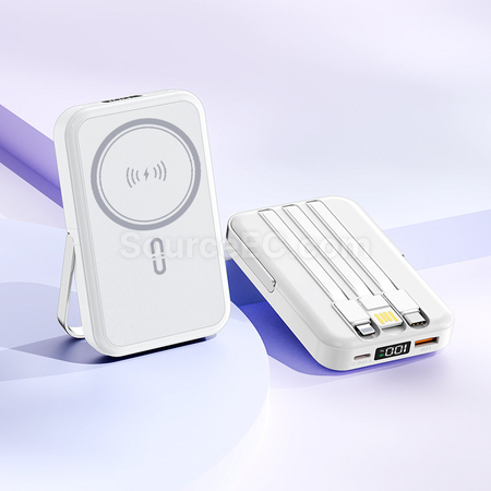 禮品訂造3C認證磁吸帶線移移動電源紀念品