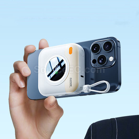 禮品訂造3C認證磁吸帶線移動電源快充紀念品