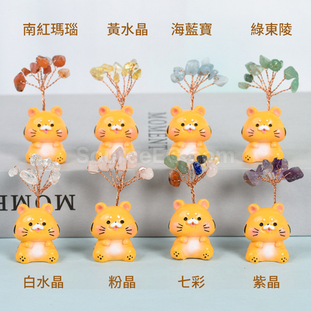 禮品訂造十二生肖底座水晶樹紀念品