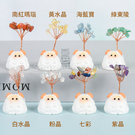 禮品訂造十二生肖底座水晶樹紀念品