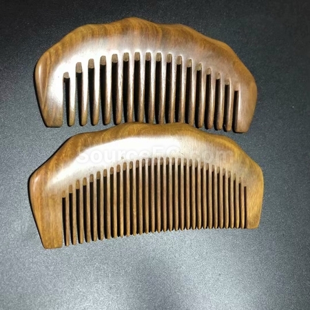 禮品訂造小半月波浪木質按摩梳紀念品